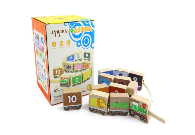 Шнурівка-цифри «Паровозик»