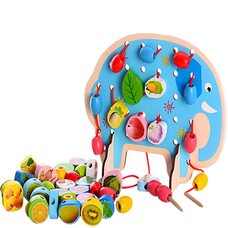 Шнуровка «Слоненок собирает урожай»