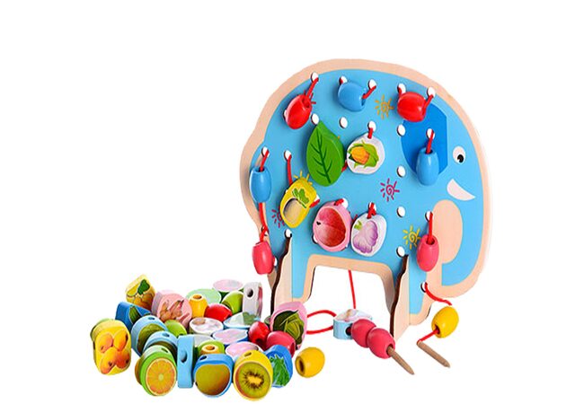 Шнуровка «Слоненок собирает урожай»