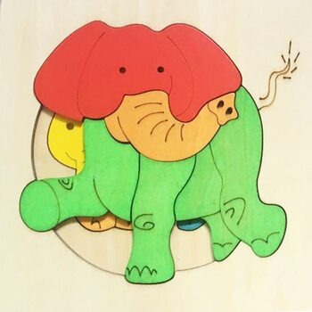 Мозаика «Семья слонов», двухслойная