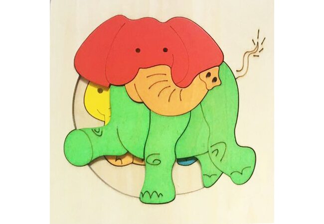 Мозаика «Семья слонов», двухслойная