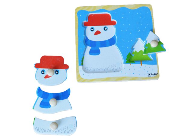 Вкладыши-пазлы «Снеговик»