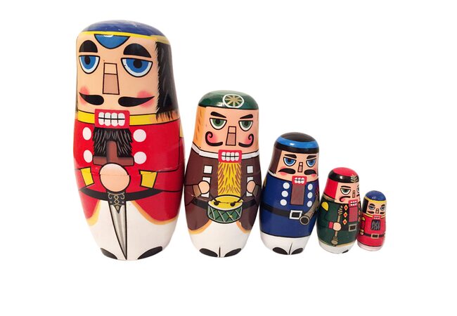 Матрешка «Солдаты», 5 в 1