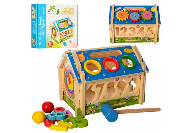 Домик-конструктор-сортер-стучалка