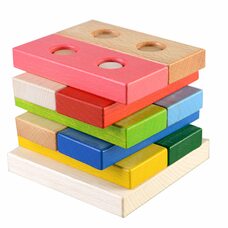 Головоломка-пирамидка из цветных плашек