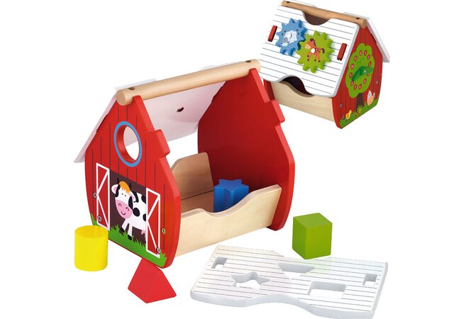 Домик-часы-сортер «Ферма»