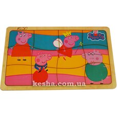 Пазл в рамке «Свинка Пеппа», 12 эл.