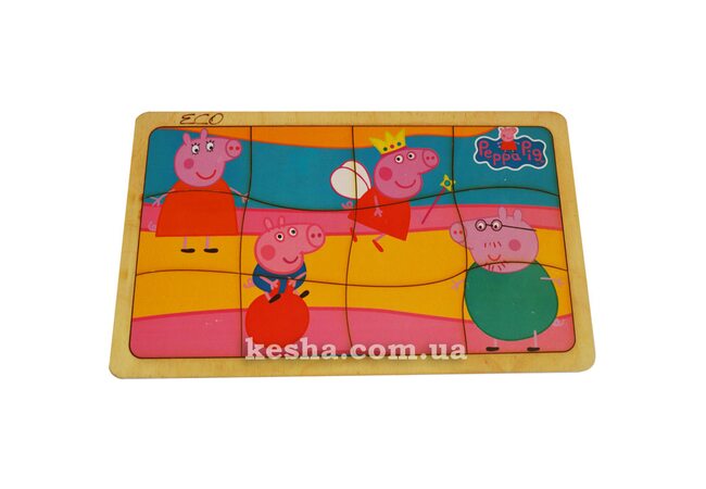 Пазл в рамке «Свинка Пеппа», 12 эл.