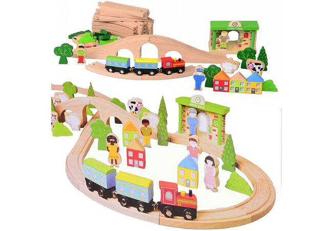 Деревянная игра «Станция», 50 дет.