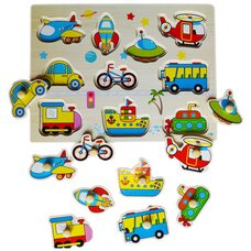 Детские вкладыши «Подбери транспорт»