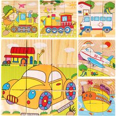 Кубики «Транспорт», 9 элементов