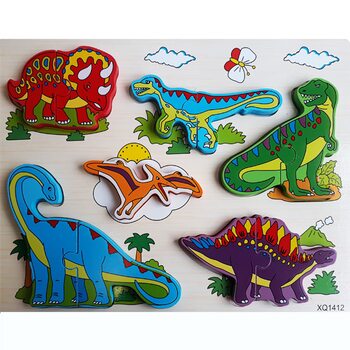 Об'ємний вкладиш-пазл "Динозаври"