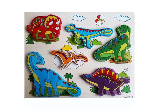 Объемный вкладыш-пазл «Динозавры»
