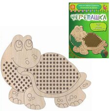 Вышивка на фанере «Черепаха»