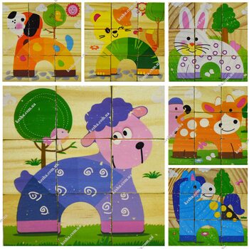 Кубики «Зверушки», 9 шт.