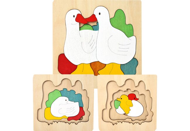 Мозаика «Утята», трехслойная, 20 дет