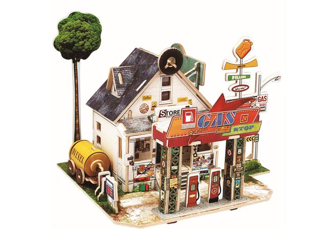 Заправочная станция (США), сборная модель, 57 дет.