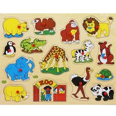 Зоопарк (вкладыши с ручкой-держателем)