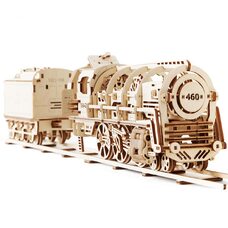 Механическая 3D-модель «Локомотив с тендером», 443 дет.
