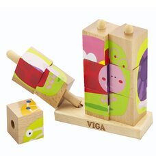 Кубики-пирамидки «Насекомые», 9 шт.