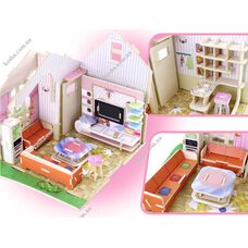 «Гостиная», дом конструктор с мебелью, 82 дет.