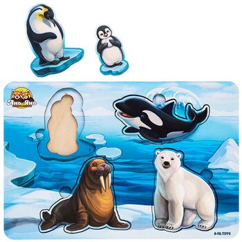 2-х слойный вкладыш «Мама и малыш» (животные Арктики) 