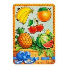 3-х слойные вкладыши «Фрукты-ягоды - 1» (больше-меньше)