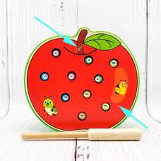 Рыбалка магнитная «Гусенички» яблоко №2