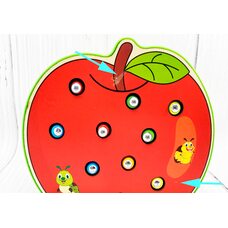 Рыбалка магнитная «Гусенички» яблоко №2