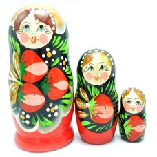 Матрешка 3 в 1 «Девицы» (ягодка)