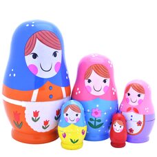 Деревянная матрешка «Цветики» 5 в 1