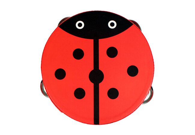 Деревянный бубен «Божья коровка» 15х15 см.