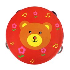 Деревянный бубен «Мишка» 15х15 см.