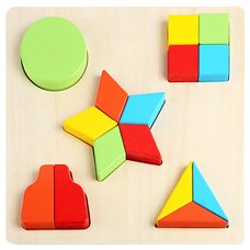 Вкладыши «Дроби. 5 фигур»