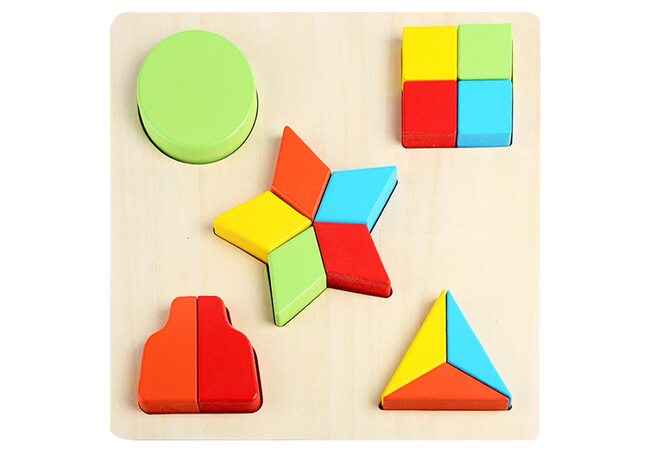 Вкладыши «Дроби. 5 фигур»