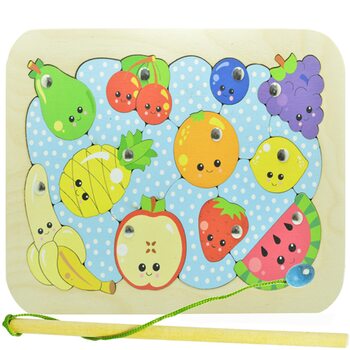 «Фрукты-ягоды», мозаика + рыбалка, 20 дет. (blue)