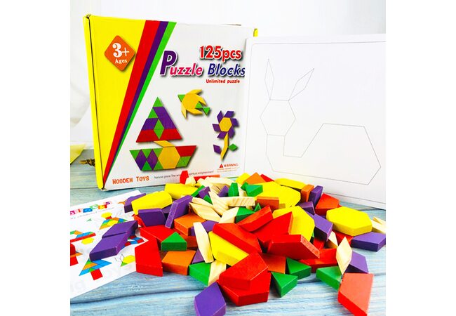 Геометрические пазлы, 125 дет.