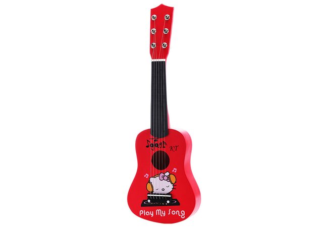 Гитара 6 струн «Kitty». Малиновая.