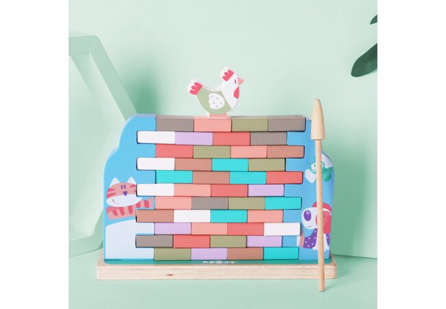 Игра на ловкость «Курочка» (кирпичики)