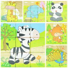 Кубики «Животные №1», 9 шт.