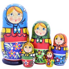 Матрешка 5 в 1 (в платочках)