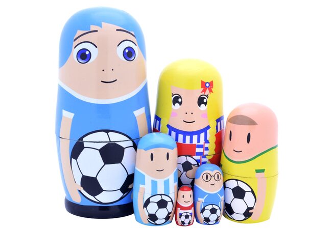 Матрешка «Футбольная команда», 5 в 1