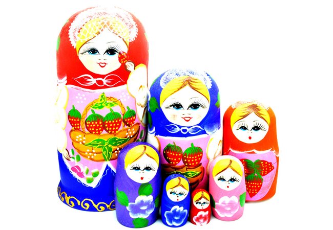 Матрешка «Ягодка-клубничка» 7 в 1 (большая)