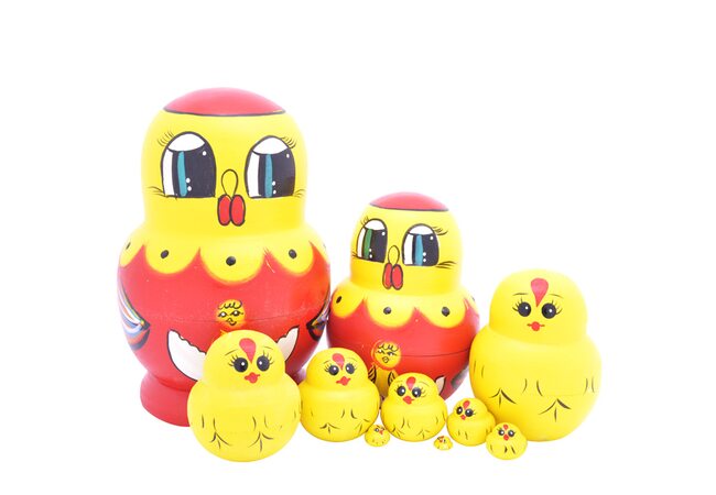 Матрешка «Цып-Цып», 10 в 1