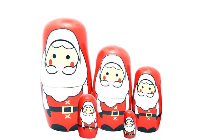 Мини-матрешка 5 в 1 «Дед Мороз»