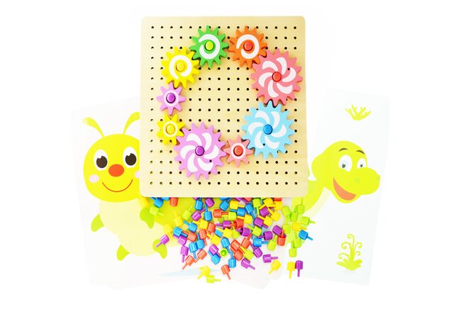 Мозаика «Шестеренки с карточками»