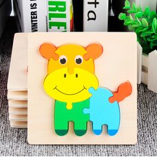 Объемный мини-пазл «Коровка», 7 дет.