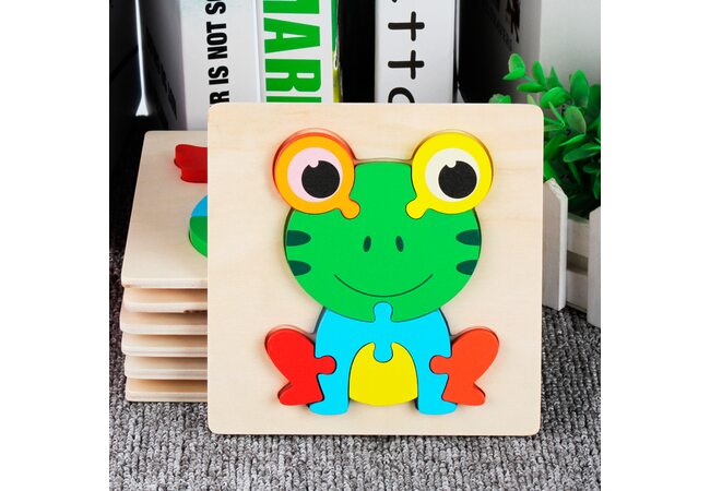 Объемный мини-пазл «Лягушонок», 7 дет.