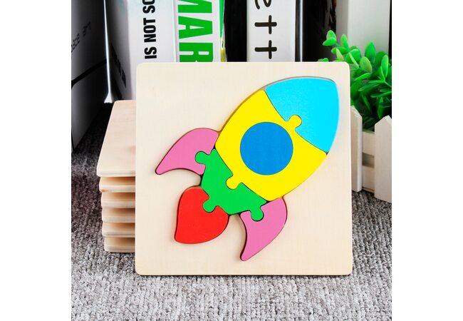 Объемный мини-пазл «Ракета», 6 дет.