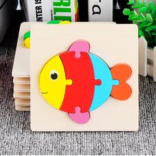 Объемный мини-пазл «Рыбка», 6 дет.